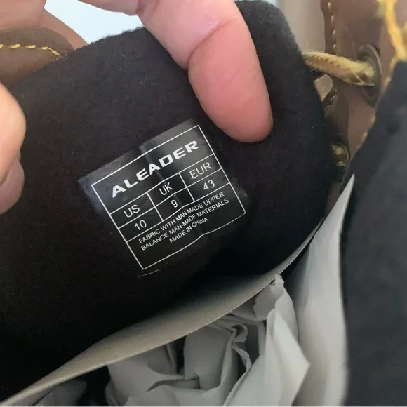 Aleader Mens Waterproof Duck Ankle Boots Lace Up US 10 M NEW - Picture 6 of 9